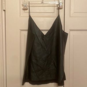 Zara leather-effect top